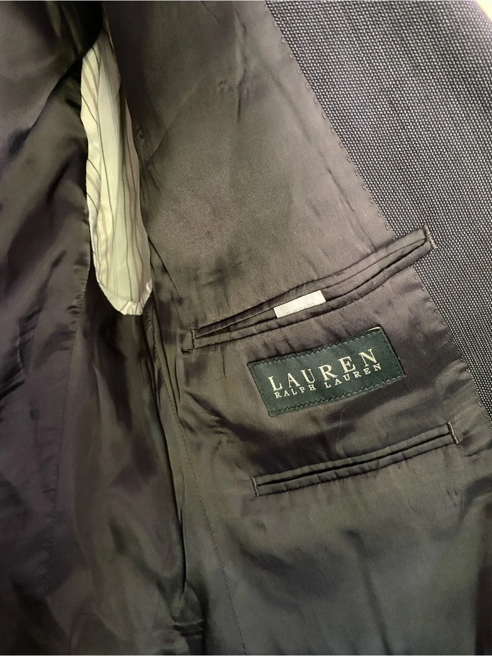 Lauren Ralph Lauren 40S Charcoal Gray Wool Suit Jacket Sport Coat